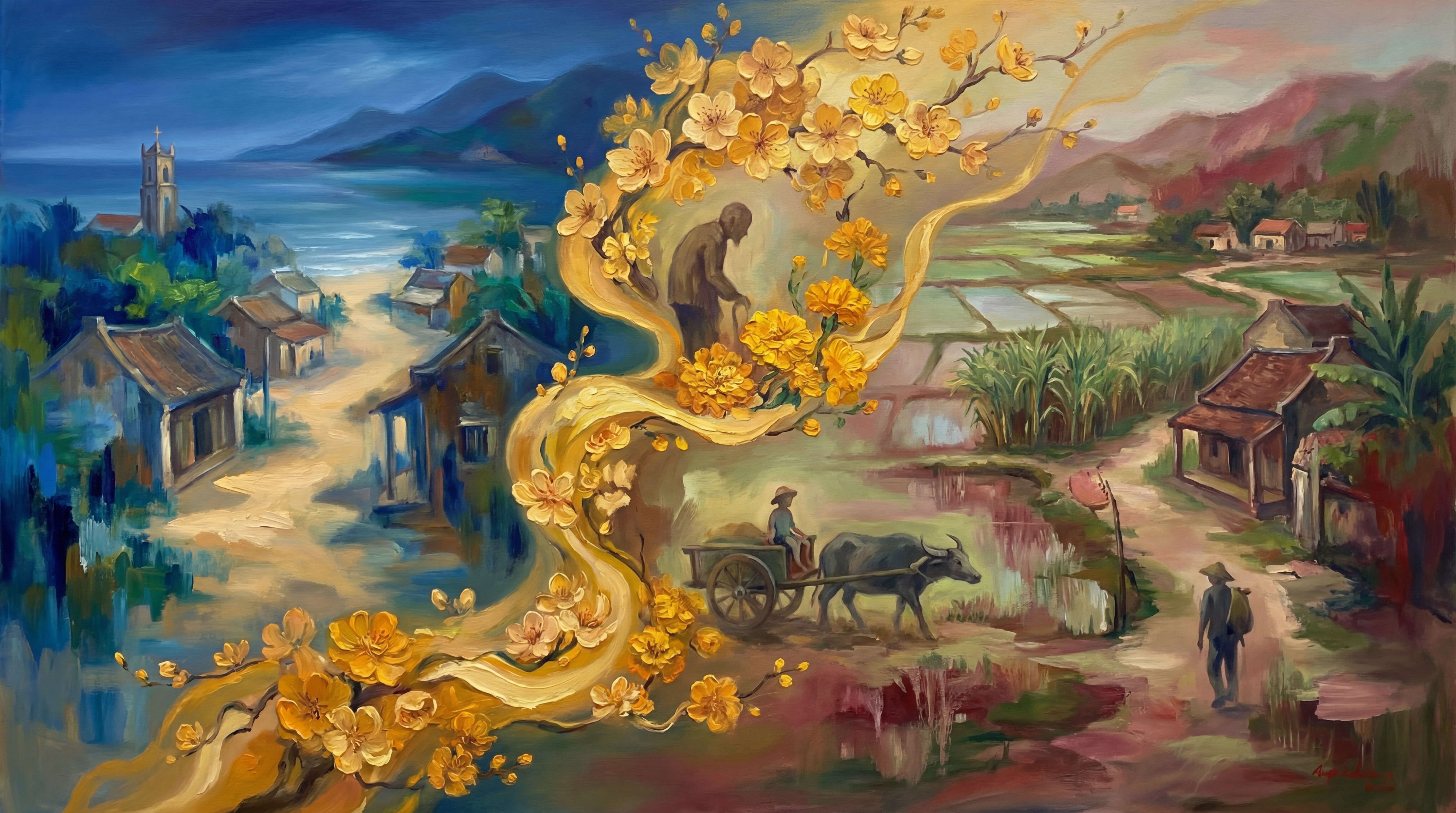 Dải hoa vàng nối hai miền quê